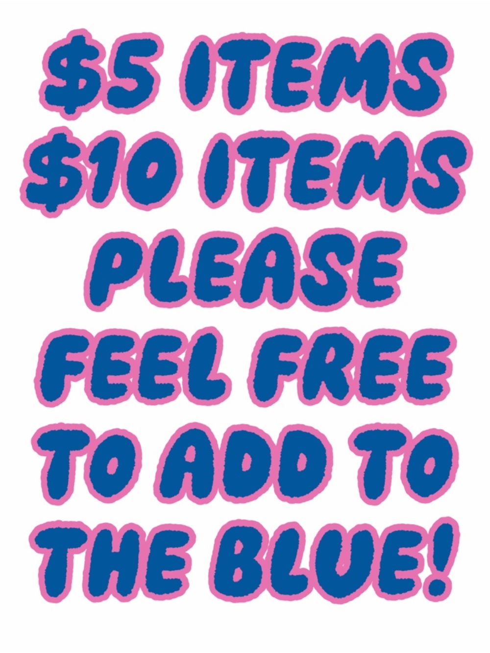 Blue and Pink Graphic Text Print